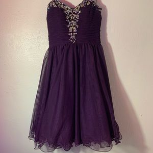 purple formal dress